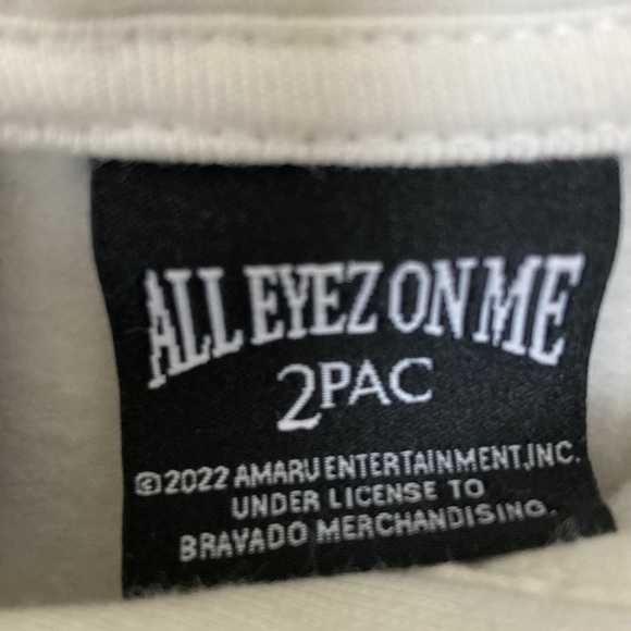 Bershka White Tupac All Eyez on Me Graphic Hoodie - Picture 2 of 9